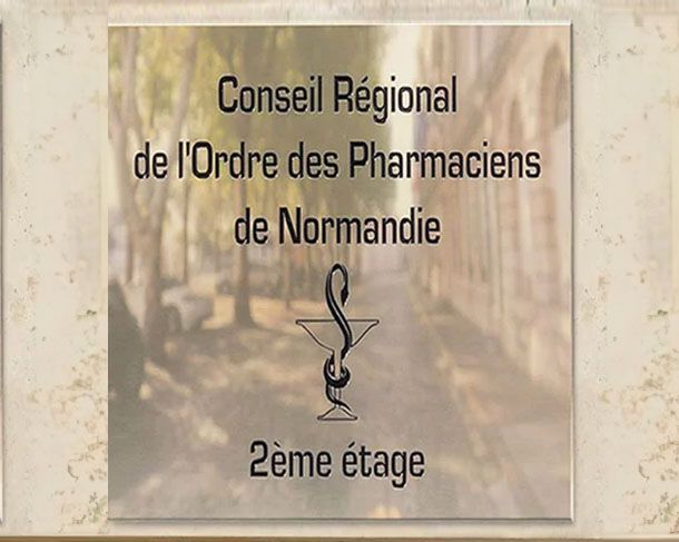 Plaque professionnelle pour l'ordre des médecins